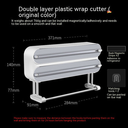 Wall-Mounted Plastic Wrap Cutter