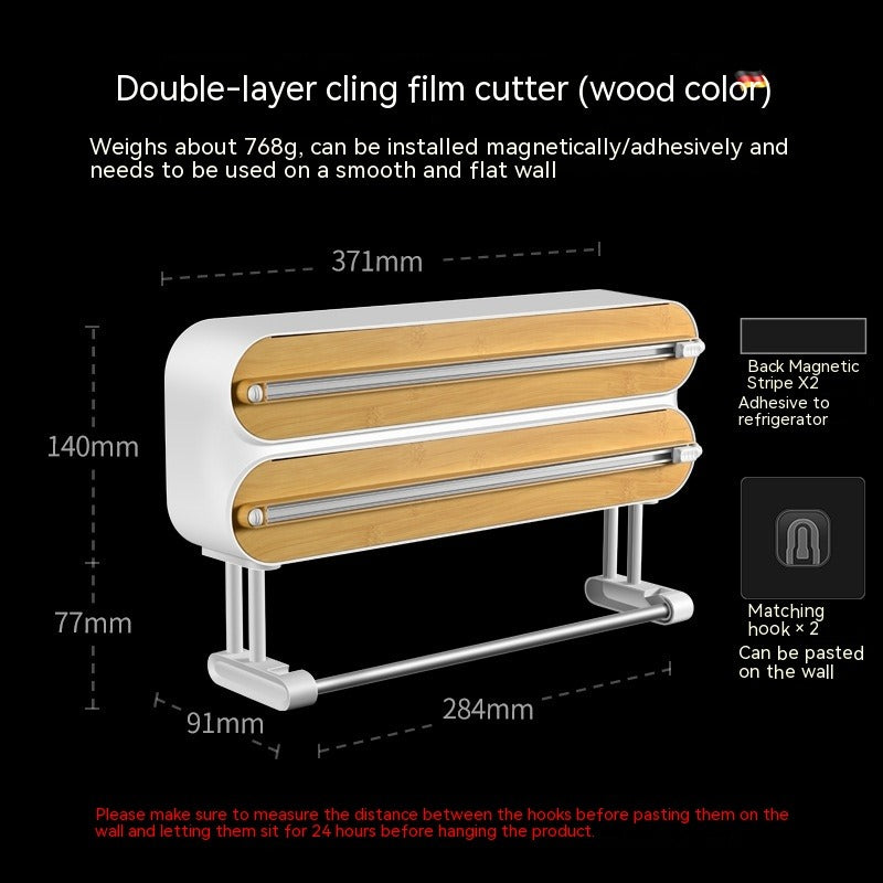 Wall-Mounted Plastic Wrap Cutter
